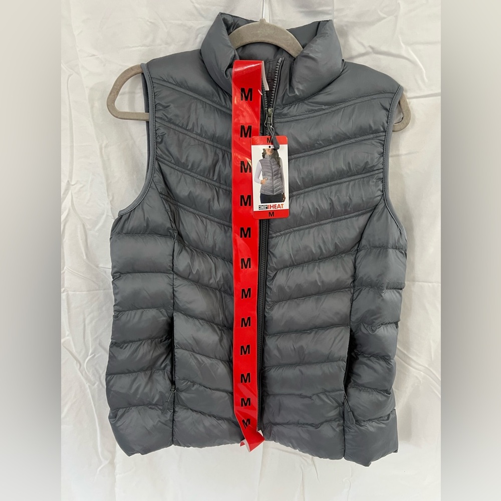 Gray Lightweight Thin Puffer Vest #158